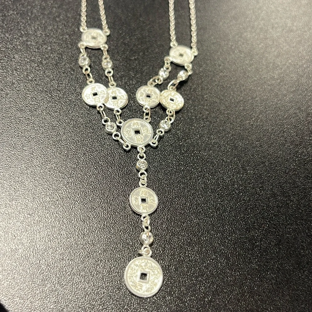 Silver tone necklace - Picture 1 of 3